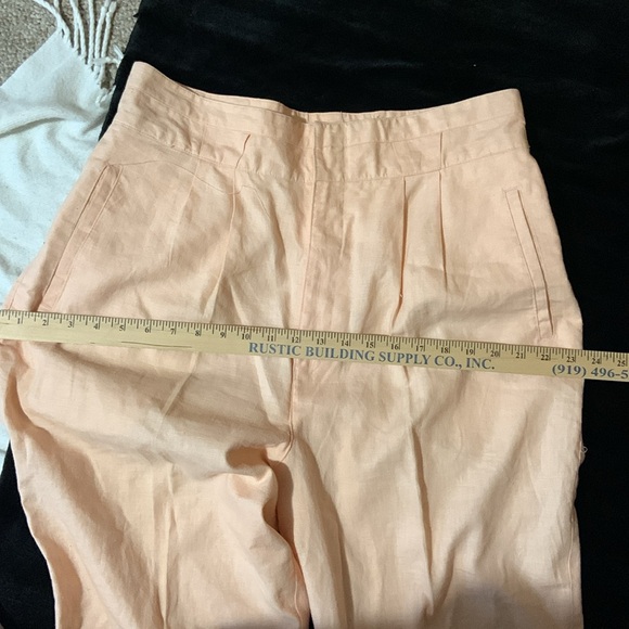 Palmetto’s vintage linen tapered leg high waist 80s peach pants 18/34 like new - Picture 11 of 11